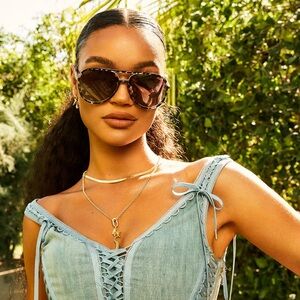 *NWT* Quay Australia High Profile Aviator Sunglasses - Dark Tortoiseshell